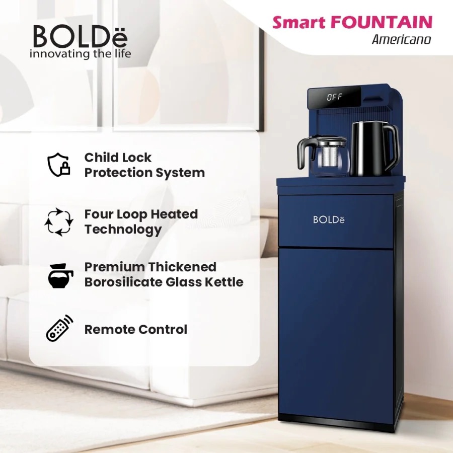 Bolde Smart Water Dispenser Super Smart Fountain Americano 8 L - Navy Blue